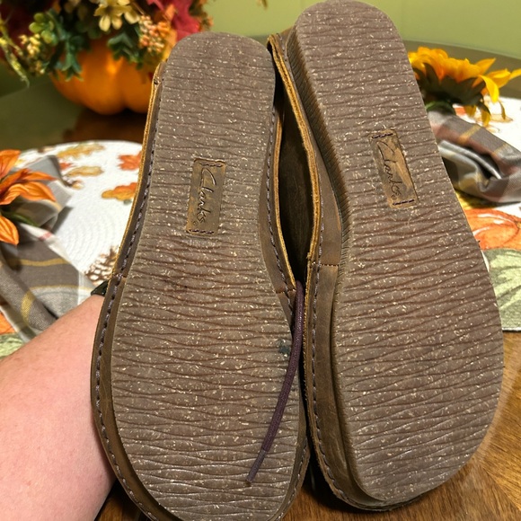 Brown Leather women’s Clark’s Shoes size 10 - Picture 5 of 6